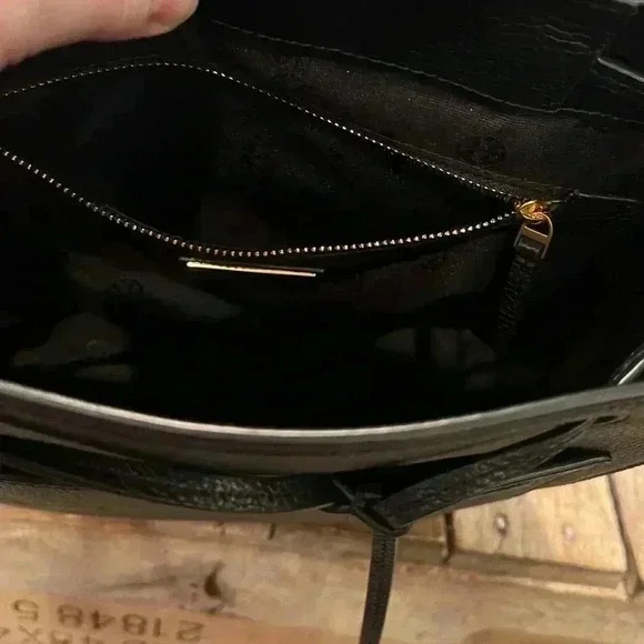 EUC Tory Burch Leather Backpack (Black) - Picture 4 of 9